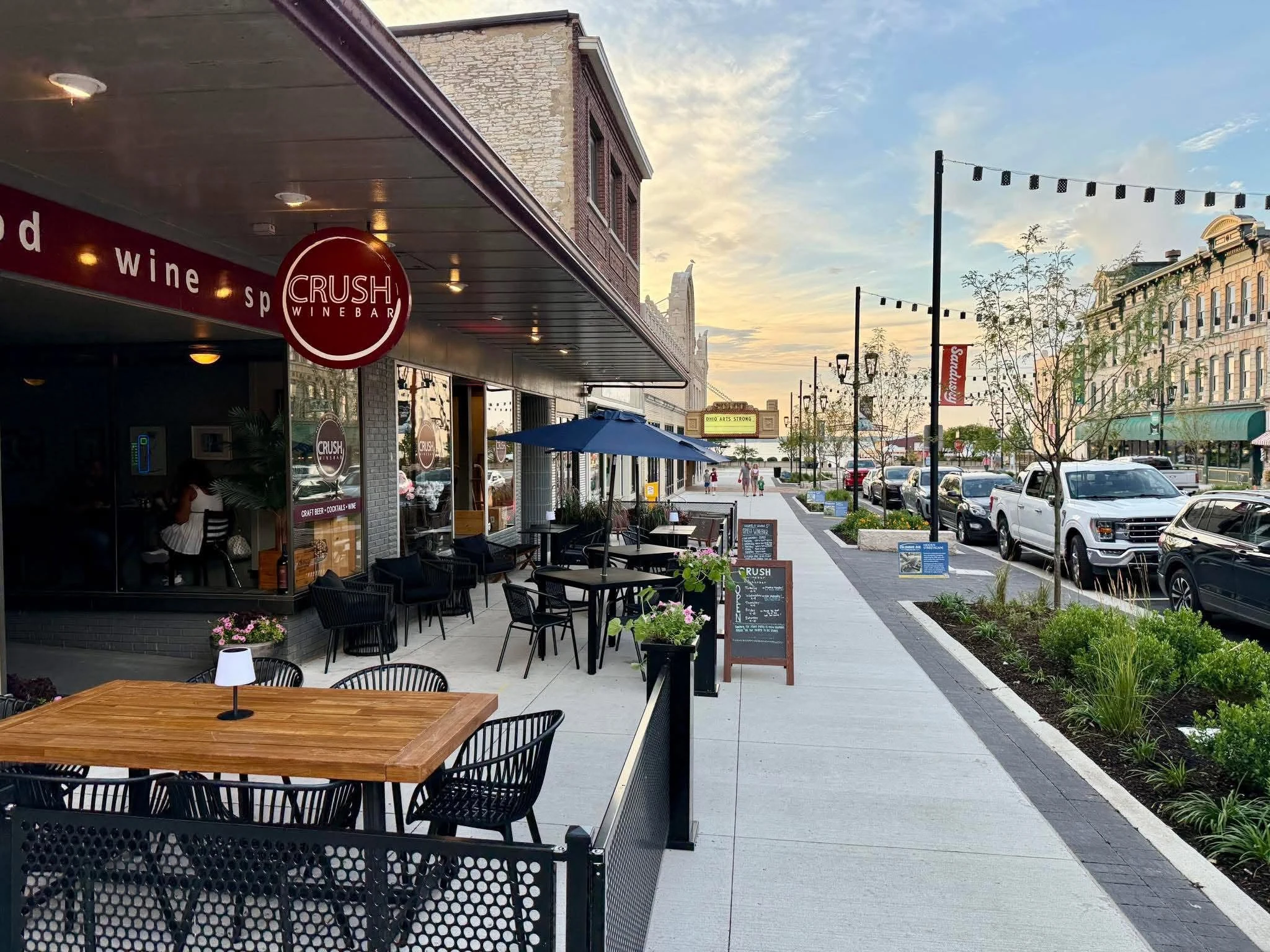 Crush Wine Bar concept showing a warm patio-led hospitality experience developed as an independent speculative project