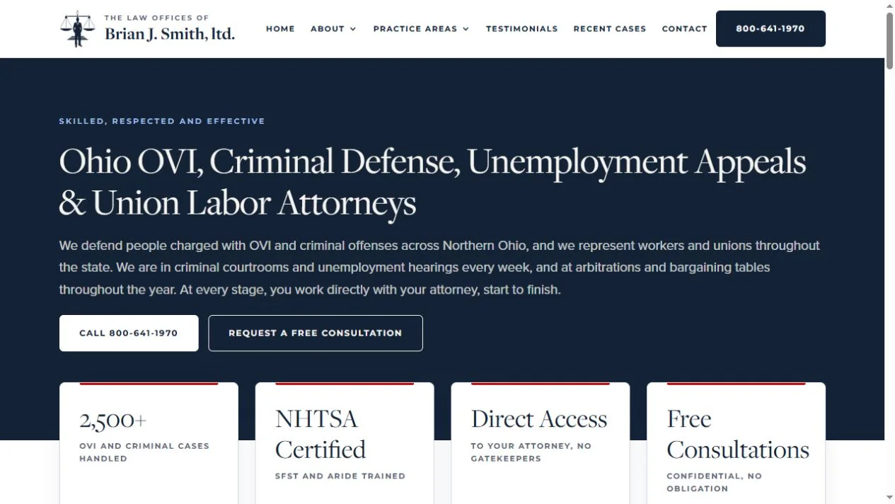 Brian J. Smith homepage cover captured August 28, 2026