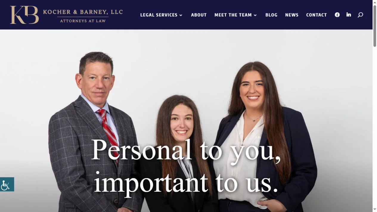 Kocher and Barney homepage cover captured August 28, 2026